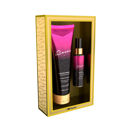 Pokoloka Kit Roses Gold - Hidratante 240ML + Body Splash 60ML Feminino