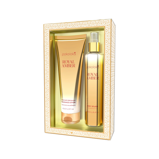 Pokoloka Kit Luxury Royal Amber - Hidratante 240ML + Body Splash 250ML Feminino