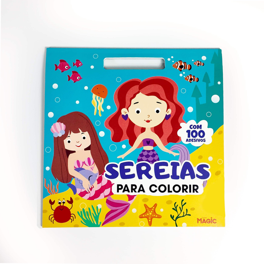 Magic Sereias para Colorir - com 100 Adesivos