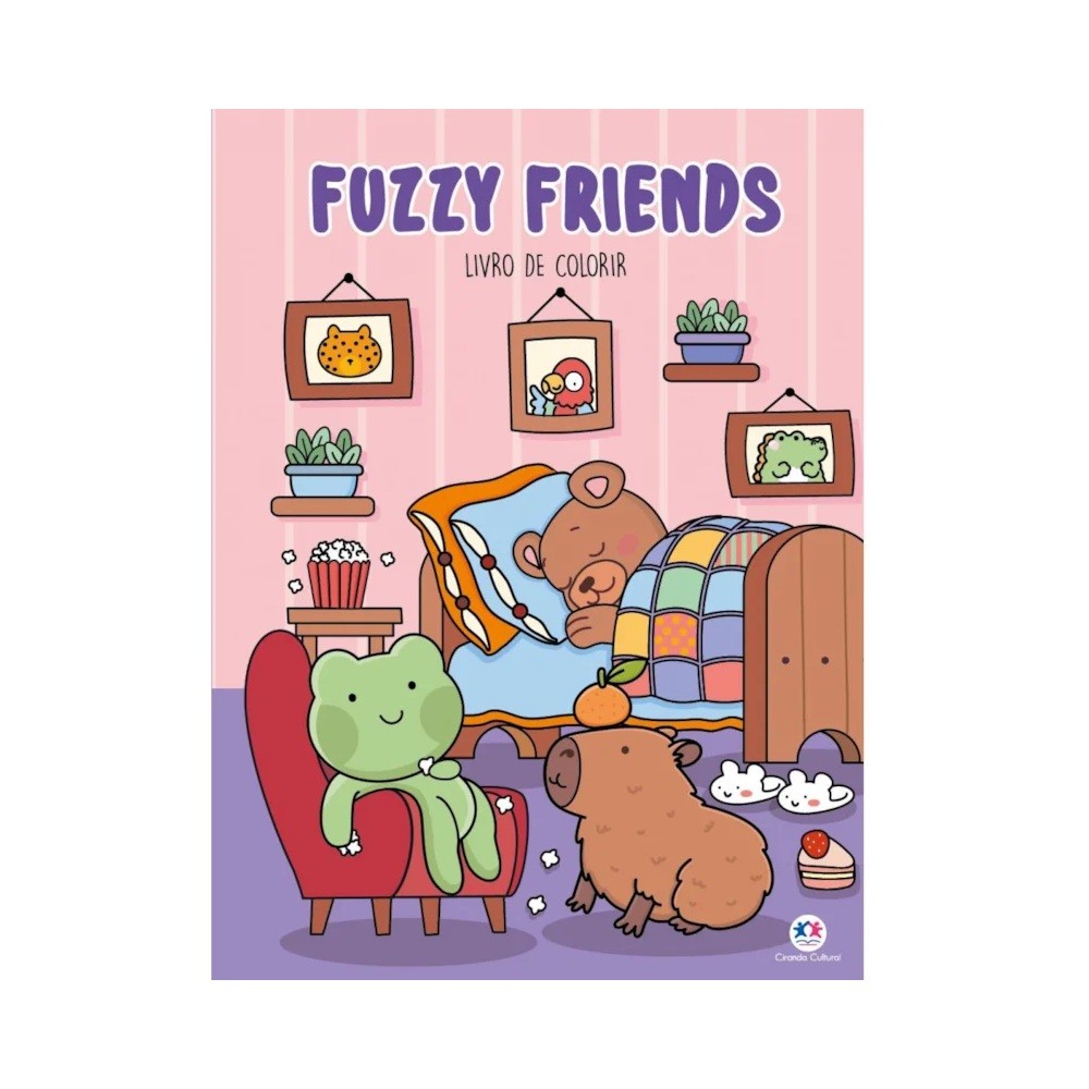 Ciranda Cultural Fuzzy Friends - Livro de Colorir