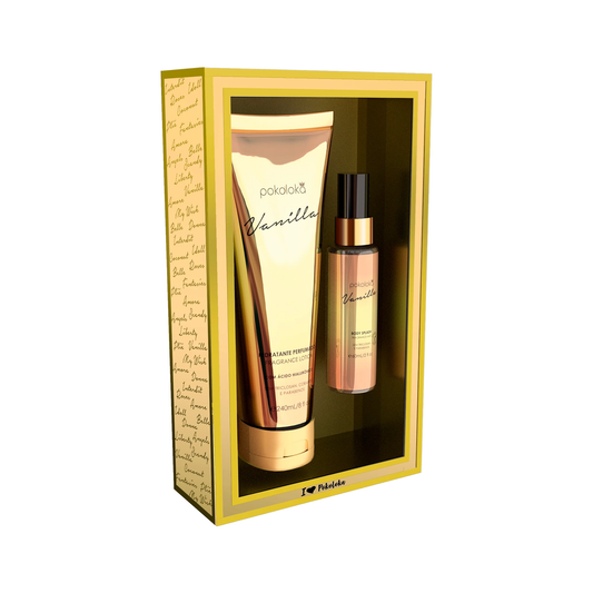 Pokoloka Kit Vanilla Gold - Hidratante 240ML + Body Splash 60ML Feminino