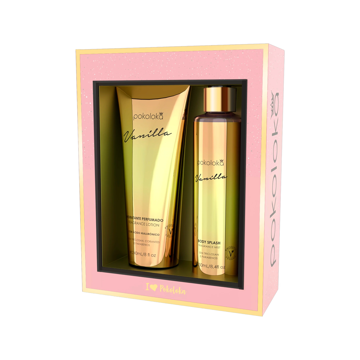 Pokoloka Kit Vanilla Pokosecret - Hidratante 240ML + Body Splash 250ML Feminino