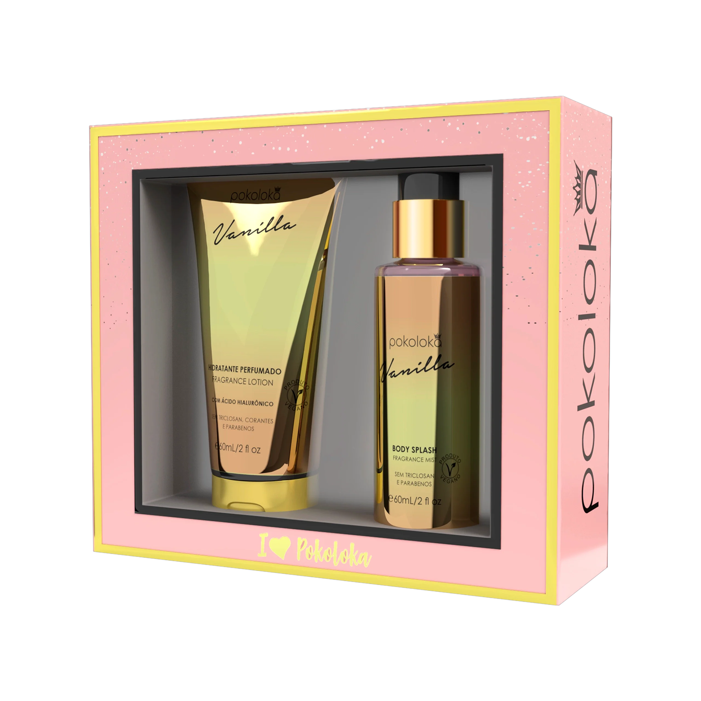 Pokoloka Kit Vanilla Pokosecret - Hidratante 60ML + Body Splash 60ML Feminino