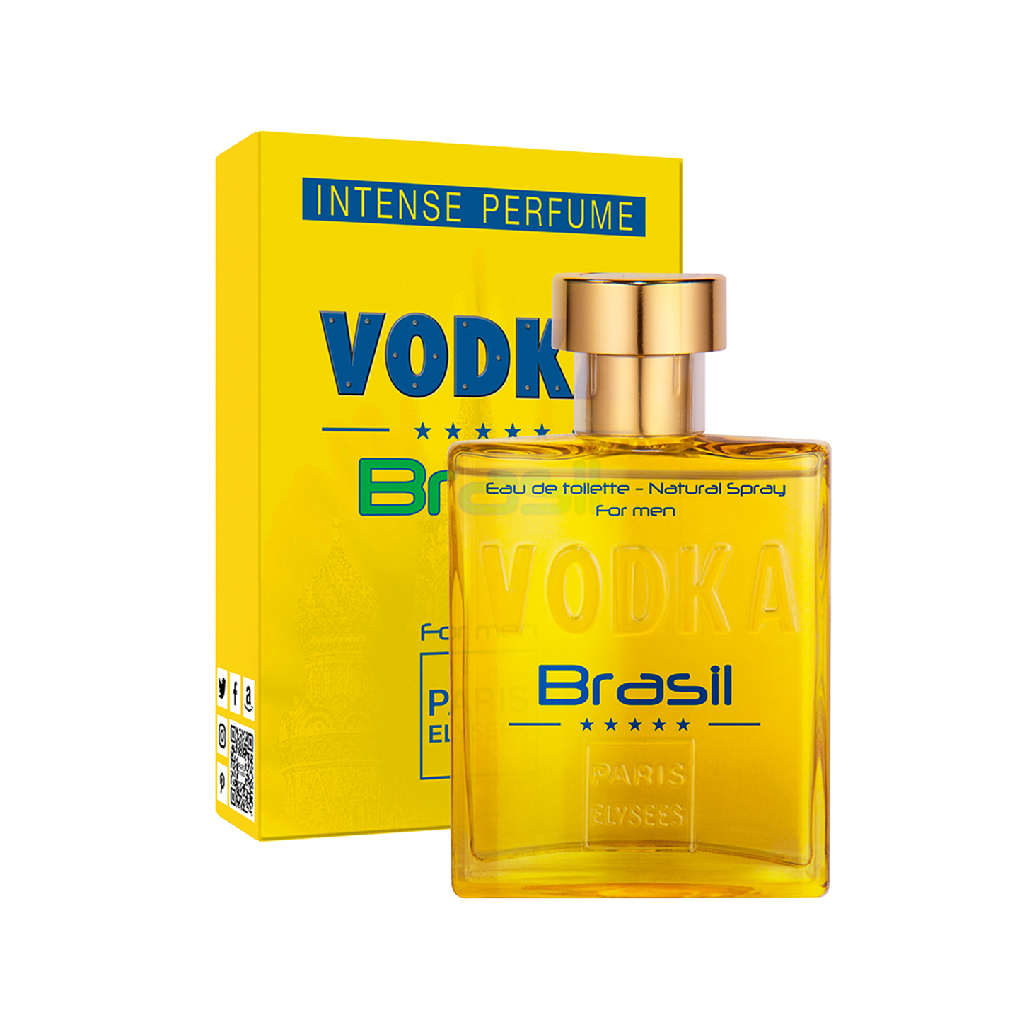Paris Elysees Vodka Brasil Yellow Masculino 100ML