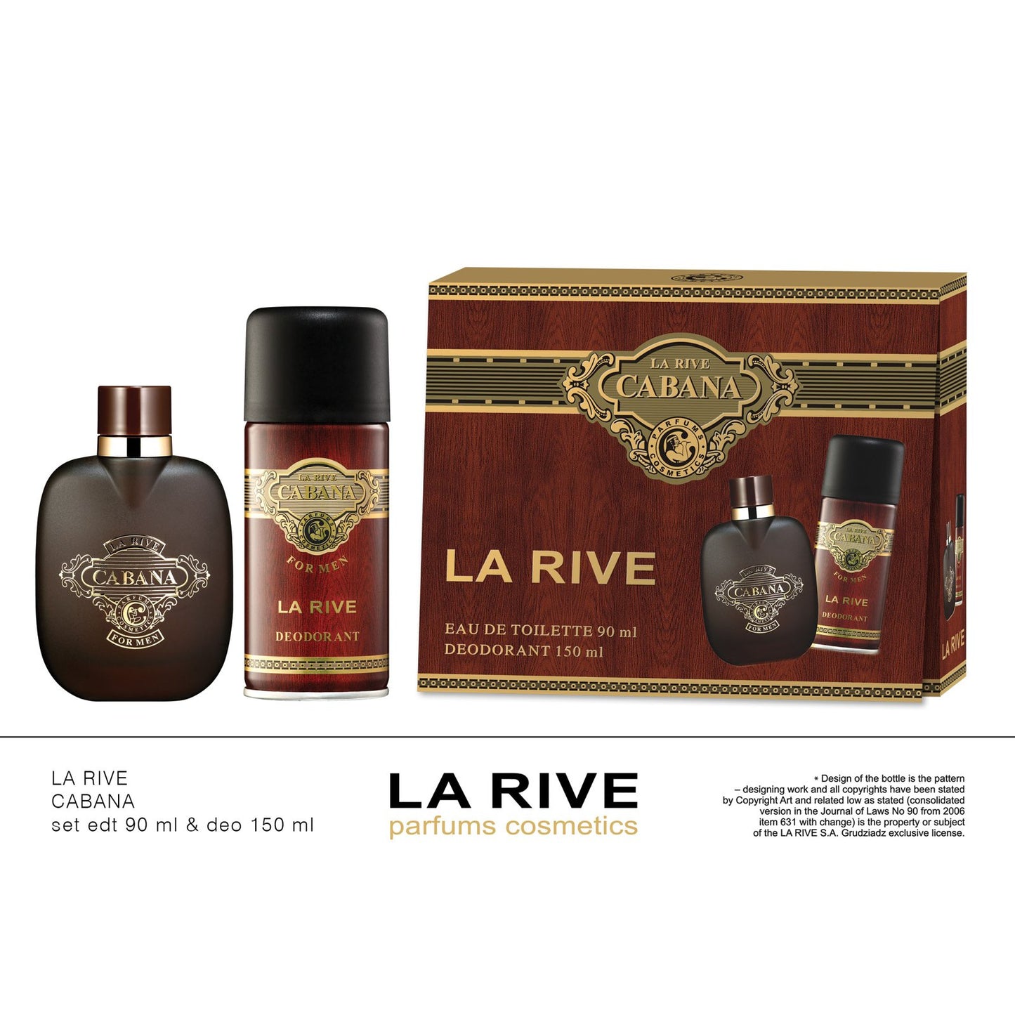La Rive Cabana 90ML + Desodorante 150ML - Kit Masculino